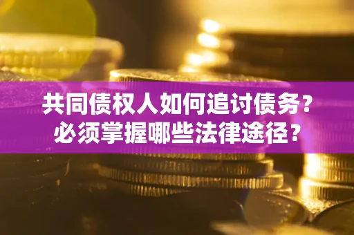 北京共同债权人如何追讨债务？必须掌握哪些法律途径？