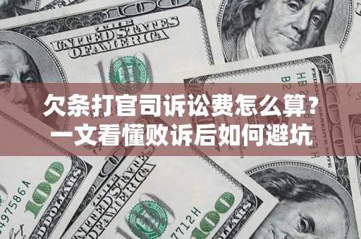 北京欠条打官司诉讼费怎么算？一文看懂败诉后如何避坑