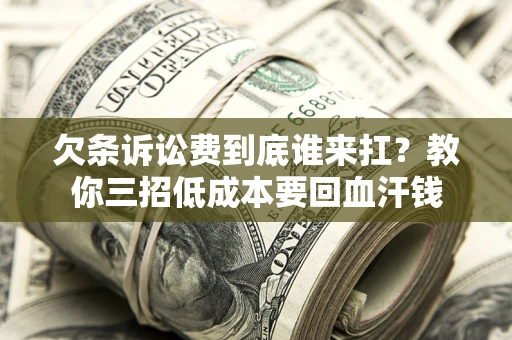 北京欠条诉讼费到底谁来扛？教你三招低成本要回血汗钱